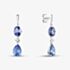 Fashionista Silver Sterling Silver Blue Cubic Zirconia Dangle Stud Earrings AE19029Z-TNZ/R