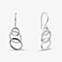 Fashionista Silver Sterling Silver Cubic Zirconia Interlocking Oval Drop Earrings AE19322Z/R