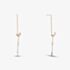 Fashionista Gold Rose Gold Tone Plated Sterling Silver Cubic Zirconia Leaf Pull Through Earrings 05S2AZE451407