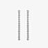 Sterling Silver Rhodium Plated White Cubic Zirconia Drop Earrings 8.58.8599