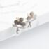 Steling Silver Topaz Flower Dropper Earrings EFISHB