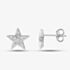 Sterling Silver Pave Star Stud Earrings P8160E 3A