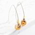 Gold Plated Bubble Leaf Dropper Earrings TMER SG