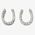 Ladies Silver Horse Shoe Stud Earrings E5742C