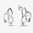 Silver Cubic Zirconia Fancy Open Oval Stud Earrings CE5509
