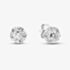 Silver Cubic Zirconia Illusion Set Stud Earrings CE5515