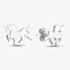 Silver Plain Unicorn Stud Earrings SEF0079A