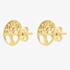 LUXE Silver Gold Plated Tree Of Life Stud Earrings 8.55.9504