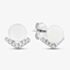 Sterling Silver Freshwater Pearl & Cubic Zirconia Cluster Stud Earrings EOW70168FW