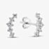 Sterling Silver Cubic Zirconia Curve Stud Earrings E5951C