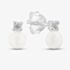 Sterling Silver Fresh Water Pearl Cubic Zirconia Stud Earrings E6236W