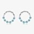 Sterling Silver Blue Topaz Open Circle Stud Earrings ME-1055BT