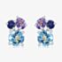 Sterling Silver Multi Stone Stud Earrings ME-1059ABI