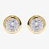 Gold Plated Round Cubic Zirconia Stud Earrings ME-898GO