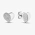 Fashionista Silver Sterling Silver Cubic Zirconia Heart Stud Earrings ME-1079