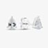 Fashionista Silver Silver Pear Cut Cubic Zirconia Stud Earrings EPS4X6 (BK)