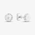 Fashionista Silver Silver Pearl & Cubic Zirconia Stud Earrings SWE6/P (BK)