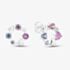 Fashionista Silver Sterling Silver Cubic Zirconia & Simulated Pearl Heart Wreath Stud Earrings 041-72272/SP
