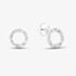 Fashionista Silver Sterling Silver Baguette Cut Cubic Zirconia Wreath Stud Earrings 041-69667/SP