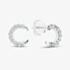 Fashionista Silver Sterling Silver Cubic Zirconia Crescent Moon Stud Earrings 041-74694/SP