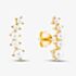 Yellow Gold Tone Plated Sterling Silver Simulated Pearl Stud Earrings 041-72186/GP