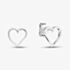 Fashionista Silver Sterling Silver Open Heart Stud Earrings AE20713/R