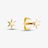 Yellow Gold Tone Plated Sterling Ilver Star Stud Earrings AE22551/G