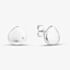 Fashionista Silver Sterling Silver Cubic Zirconia Engravable Disc Stud Earrings AE25485Z/R