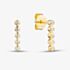 Yellow Gold Tone Plated Sterling Silver Bezel Set Cubic Zirconia Drop Stud Earrings AE11092Z/G