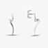 Fashionista Silver Sterling Silver Spiral Twist Drop Stud Earrings AE26109/R