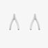Fashionista Silver Sterling Silver Wishbone Stud Earrings E6814