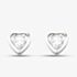 Silver Cubic Zirconia Heart Stud Earrings E2921C