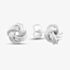 Silver Textured Knot Stud Earrings 8-55-6429