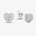 Silver Cubic Zirconia Heart Stud Earrings E4015C
