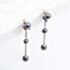 Sterling Silver Peacock Pearl Dropper Earrings 918 PEACOCK