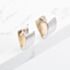 Sterling Silver Textured V Shape Hoop Earrings 11383