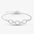 Sterling Silver Freshwater Pearl & Cubic Zirconia Triple Link Bracelet BRW70248FW