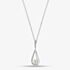 Sterling Silver Freshwater Pearl Teardrop Pendant Necklace PNW70230FW
