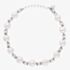Silver Side Drilled Freshwater Pearl and Cubic Zirconia Kiss Bracelet BRW70031FW