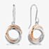 Rosa Lea Pave Intertwined Rings Dropper Earrings BJ-E3268CRG0.5