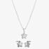 Silver Cubic Zirconia Star Pendant and Studs Set SET14288