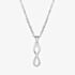 Sterling Silver Cubic Zirconia Infinity Pendant Necklace 