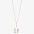 Two-tone Cubic Zirconia Bar Pendant and Earrings Set SET13967