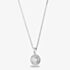 Starbright Silver Round Cubic Zirconia Halo Pendant THB-02P 3A
