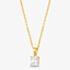 Starbright Gold 6mm Four Claw Square Cubic Zirconia Pendant E304P-6x6M 3A GP