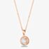 Starbright Rose Round Cubic Zirconia Halo Pendant THB-02P 3A RGP