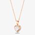 Starbright Rose Heart-cut Cubic Zirconia Halo Pendant THB-03P 3A RSP