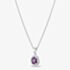 Starbright Sterling Silver Cubic Zirconia Halo Pendant Necklace P8210 AM