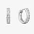 Starbright Silver Small Cubic Zirconia Cut-Out Heart Huggie Earrings E3040(2M) 3A