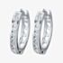Starbright Silver Large Cubic Zirconia Cut-Out Heart Huggie Earrings E3042(2M) 3A